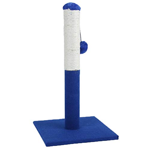 PengGengA Katzen Kratzbaum Klein mit Katzenspielzeug mit Pfosten-Sisal-Kratze Hängespielzeug Kleine Katze Kletteraktivitätszentrum (Blau, One Size) von PengGengA