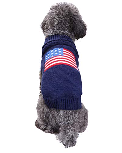 PengGengA Niedliche Haustier Pullover Hund Jumper Haustier Katze Hund Pullover Kleidung Haustier Mantel Blau 2XL von PengGengA