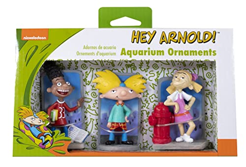 Penn-Plax Hey Arnold! 3-teiliges Aquarium-Dekorationsset für Aquarien, enthält Arnold, Gerald und Helga, klein von Penn-Plax