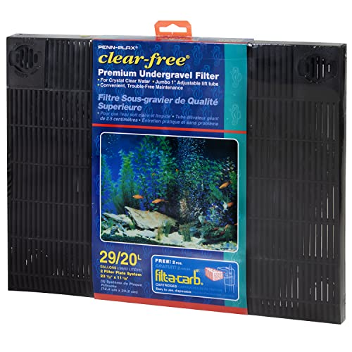 Penn-Plax Clear-Free Premium Unterkies-Aquariumfilter (UGF) – Süßwasser- und Salzwassersicher – geeignet für 29 Gallonen Tanks, Blau von Penn-Plax