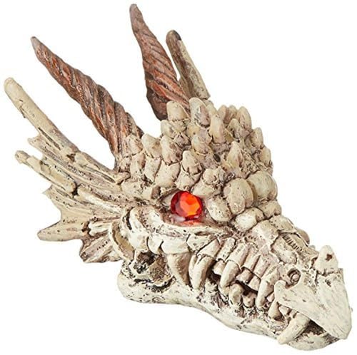 Penn-Plax Deco-Replicas Dragon Skull Gazer Aquarium Decoration – Safe for Freshwater and Saltwater Fish Tanks – Small von Penn-Plax