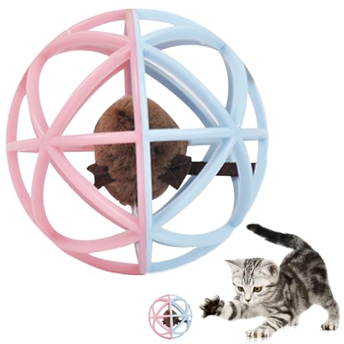 Cat Toy Bälle Interaction Toy Cat Maus Mausspielzeug Plastik Ball Cat Toys Bugs Simulierte Soundkatze Katze Katze Lustige Quietschmaus Katzenspielzeug zum Spielen, Jagen, Kauen, Training 1, Katzenmau von Peosaard