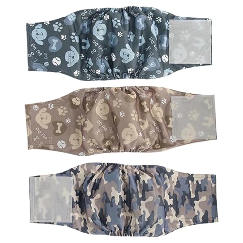 Hundebauchbänder, 3pcs Hundeknowne, männliche Hunde Wraps, Welpenwindelnhosen, Hundeknowlen Männlich, Hundewindeln, Waschbecken Hundehose/L von Peosaard