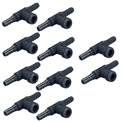 Peosaard 2 -Wege -Luftpumpensteuerventile Aquariumschlauchanschluss geformtes Aquariumzubehör liefert Schwarze 10 Packs Aquariumschlauchanschluss von Peosaard