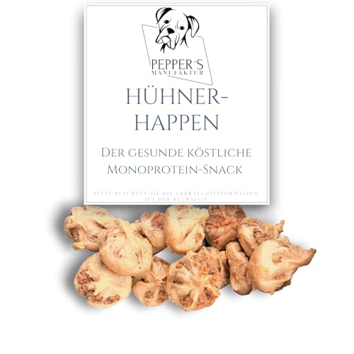 Pepper's Manufaktur Hühner-Happen, Monoprotein Hundesnack aus Hühnerfleisch, Natürliche Zutaten (100g) von Pepper´s Manufaktur