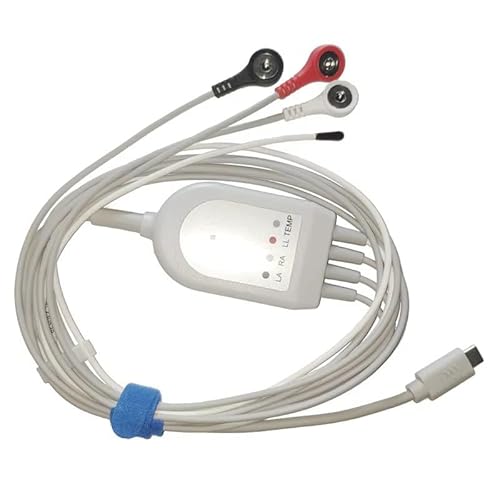 Pepultech Ersatzteile für Tierärztliche Monitore, kompatibel mit AM6200 und AM4100 Überwachungsgeräten, EKG-Elektrodenclip, EKG-SpO2-Sensor, wiederverwendbare NIBP-Manschette, NIBP-Röhre von Pepultech