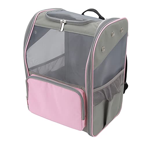 Haustiertrage-Rucksack, Atmungsaktiver Katzen-Hundetrage-Rucksack, Haustier-Rucksack-Tasche, für Wanderungen, Reisen, Outdoor, Hält Haustiere Bis zu 16,5 Pfund (Rosa) von PerGar