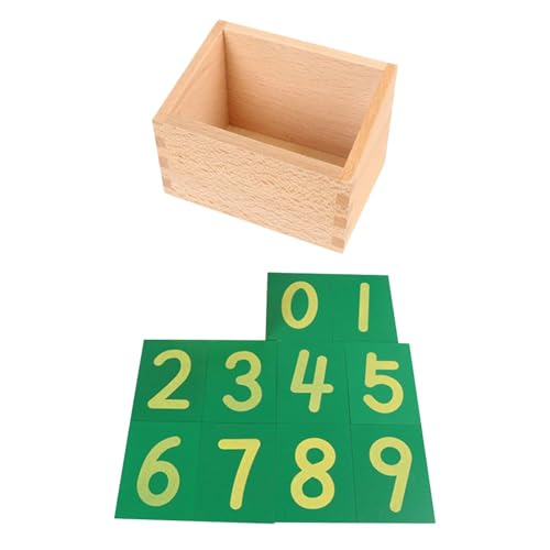 Perfeclan Lernspielzeug Montessori-Spielzeug, Grundlegendes Mathematiklernen, sichere 0-9-Lernkarten, Mathe-Zahlenkarten für 0-2 Jahre, Internationales von Perfeclan