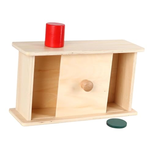 Perfeclan Montessori Imbucare Box, Objekt-Permanentbox, Holz-Matching-Box, Farb- und Formsortierung für Kinder und Babys, Holz Schiebedeckel von Perfeclan