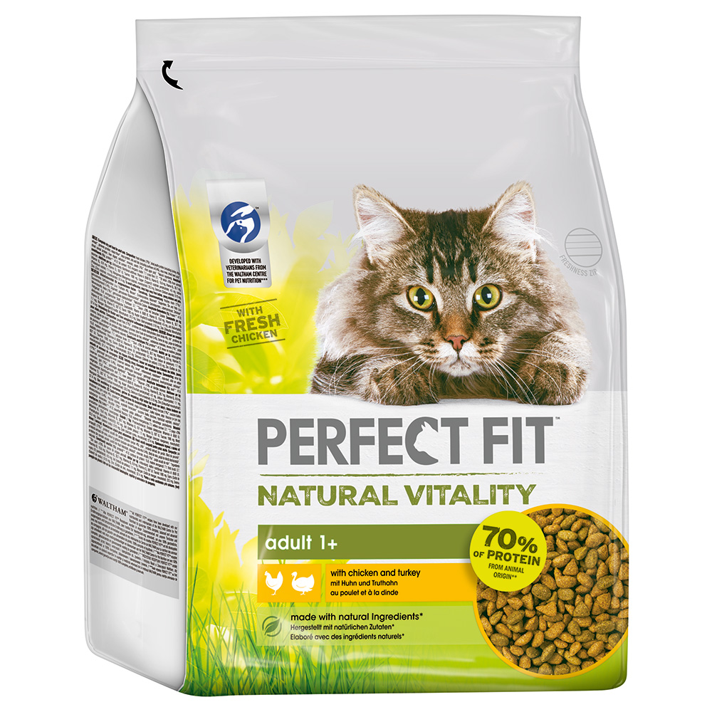 650 g / 6 kg / 2,4 kg Perfect Fit Natural Vitality Adult 1+ zum Sonderpreis! - 2,4 kg Huhn und Truthahn von Perfect Fit