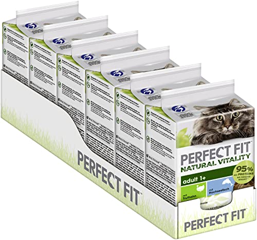 PERFECT FIT Adult 1+ Premium Katzenfutter nass - 36x50g Portionsbeutel - mit Hochseefisch und Truthahn - Nassfutter für Katzen - ohne Getreide von Perfect Fit