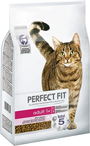 Perfect Fit Adult 1+ – Trockenfutter für erwachsene Katzen ab 1 Jahr – Lachs – Unterstützt die Vitalität – 7 kg von Perfect Fit