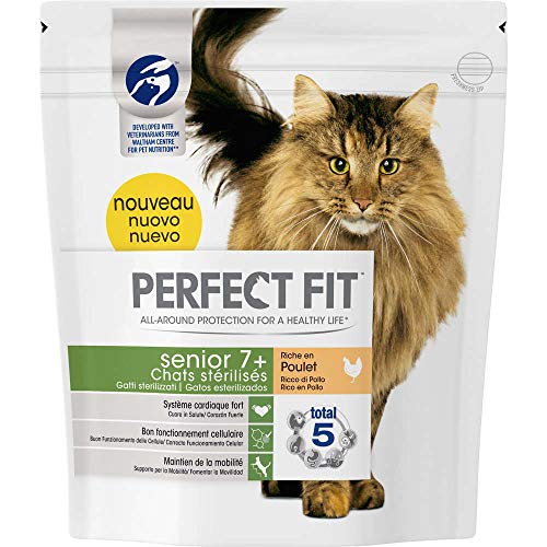 Perfect Fit – Kroketten Senior 7 + im Huhn für Katzen Senior steril – 1,4 kg von Perfect Fit