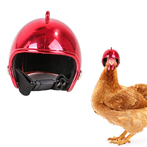 Perfect Flower Huhn Helm Entzückender Helm,Hühnerhelm Haustier Sicherheit Sonnenregenschutz Lustige Papagei Kleine Haustier Kostüme Für Küken Haustier Papagei Vögel von Perfect Flower