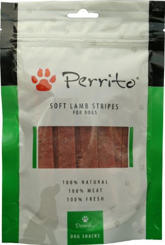 Perrito Hundeleckerli Soft Lamb Stripes, zarte Lammfleisch in dünnen Streifen, 1er Pack (1 x 100 g) von Perrito