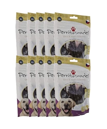 Perrito Snack Soft Duck Stripes 10er Pack (10x100g) (Entenfleischstreifen, 1000, Gramm) von Perrito