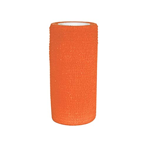 Perry Equestrian Selbsthaftende Bandage für Pferde, 10 cm x 4,5 m, Orange von Perry Equestrian