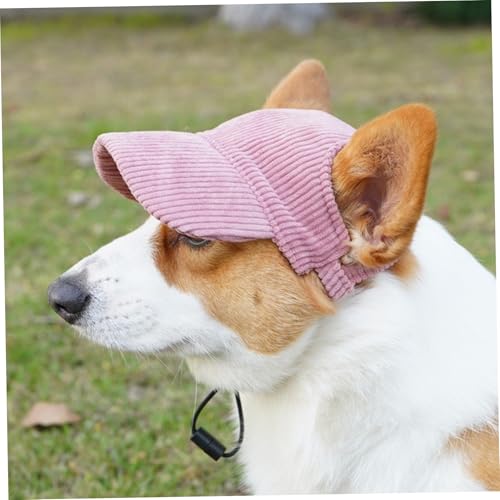 Pesoncarl Hund Sonnenhut, verstellbare Hunde Baseballkappe mit Ohrlöchern, Sonnenschutzhund Strandhut mit Frontkand von Pesoncarl