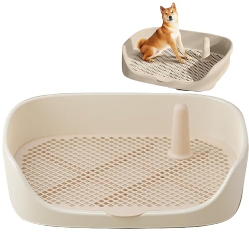 Hundeköpfchenschale, 15.75x11.81x4.33 Verschüttungssicheres großes Innenhund Töpfchen, Trainingshund Müllbox, tragbares Hundetöpfchen, Plastik Toilette für Welpen und Katzen von Pesoncarl