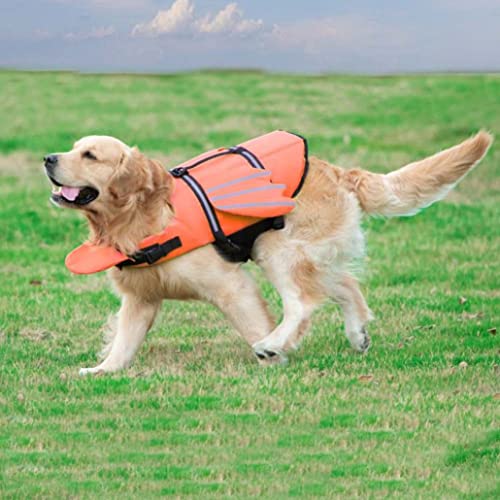 Pesoncarl Hundesjacke Welpe Leben Weste Schwimmsicherheit Weste für kleine mittelgroßen Hunden Orange M, Schwimmweste von Pesoncarl