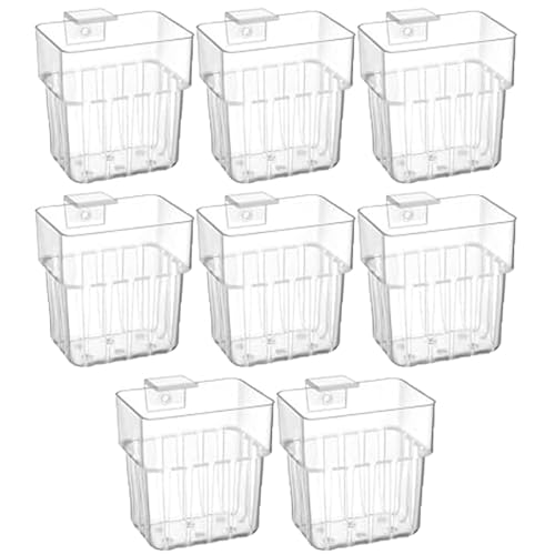 Pesoncarl 5pcs Aquarium Pflanzenhalter, 2, 2 x 3, x 3, Klarer Plastikfischtankpflanzenhalter, hängende Blumentöpfe mit Haken für Aquariumanbau und Wasserspieldekoration von Pesoncarl