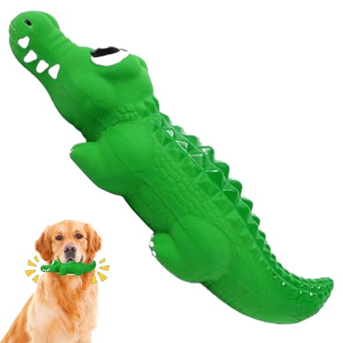 Pesoncarl Alligator -Hundespielzeug, bissfestes Latex -Hundekauenspielzeug mit Sound, 9x2,4x2.4 Haustier -Zahnen Wellness, Keine Füllung Haustier Vorräte für Welpen Spielen Kauen von Pesoncarl