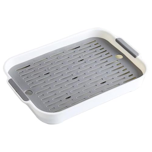 Pesoncarl Kaninchendrüsenbox Dual Layer Pp Hasen Katzentoilette Rechteckige Kaninchenstreu mit Geräumigkeit glatt 11 x 7 x 2 Zoll Kleiner Tierkasten für Meerschweinchen & mehr von Pesoncarl