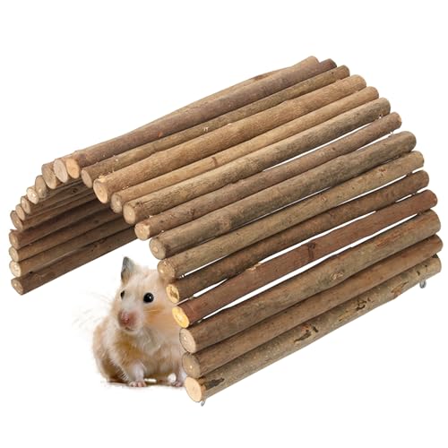 Pesoncarl Reptilienbrücke, 4,7 x 9 Zoll Weidenzweige Meerschweinchen Rampe Anti Bite Meerschweinchen Versteck Kletterleiter für Frettchen Chinchillas Hedgehogs Tortoise Habitat Accessoires von Pesoncarl