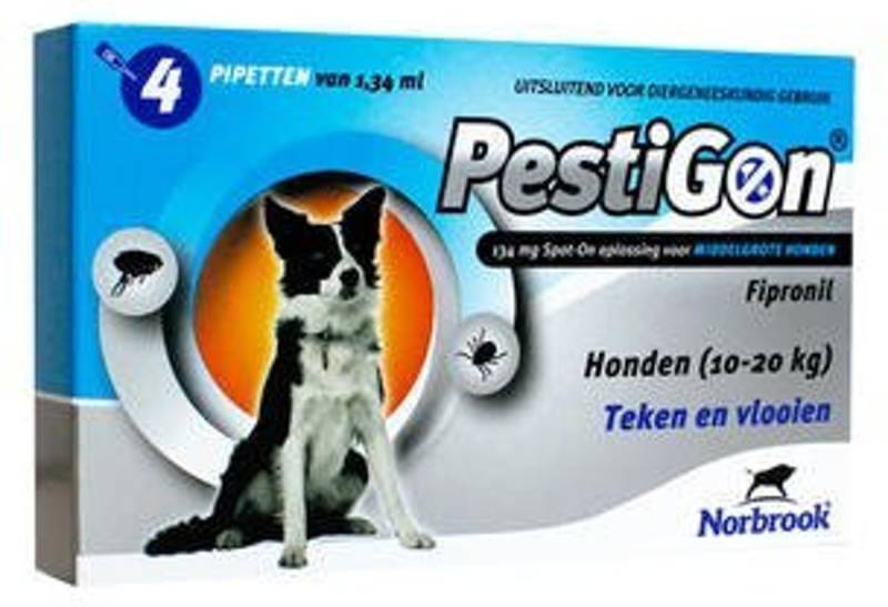 Pestigon Spot-On für den Hund von 10 bis 20 kg 3 x 4 Pipetten von Pestigon