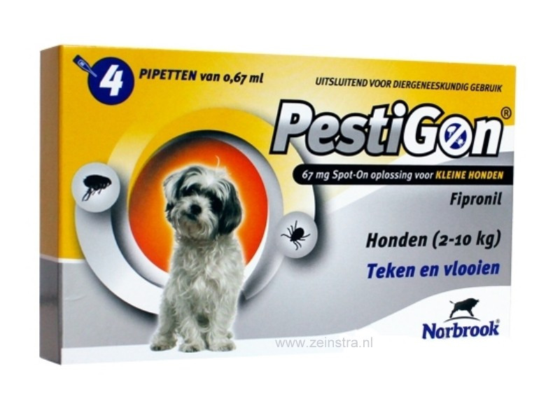 Pestigon Spot-On für den Hund von 2 bis 10 kg 2 x 4 Pipetten von Pestigon