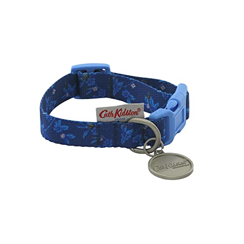 Pet Brands Cath Kidston Flora-Hundehalsband, verstellbar, Größe M, Blau von Pet Brands