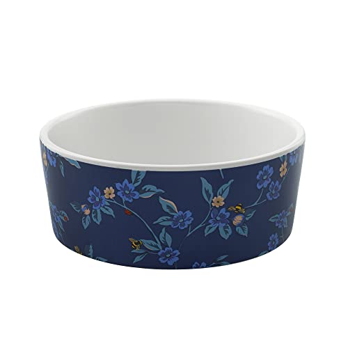 Cath Kidston Futternapf aus Keramik, klein, Flora-Fauna-Druck, 18,5 x 18,5 x 7,5 cm von Pet Brands