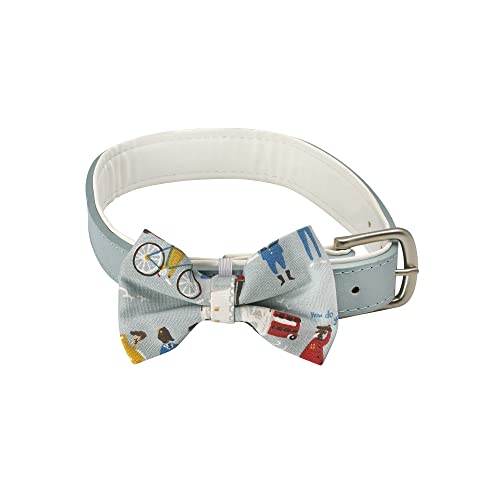 Cath Kidston Hundehalsband mit Fliege, verstellbar, Leder, mit Baumwoll-Fliege, 26-32 cm von Pet Brands