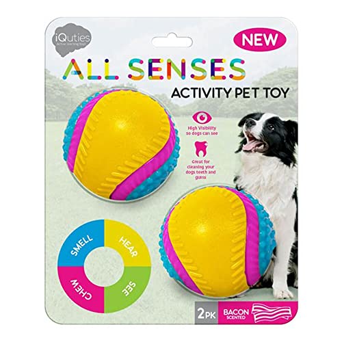 IQuities Pet Brands iQuties Hundeball mit Speckduft, alle Sinne, 2 Stück von Pet Brands