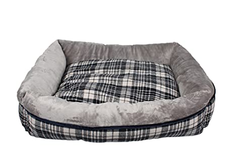 Pet Brands Haustier-Sofa für Hunde, mit Wendekissen, 50 x 40 x 14 cm, Grau von Pet Brands