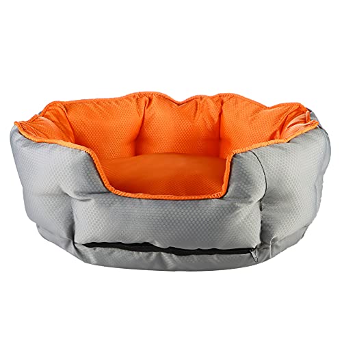 Pet Brands Hundebett, wasserdicht, rund, gewellt, wendbar, 90 x 70 x 24 cm von Pet Brands