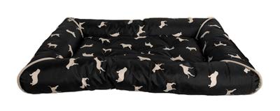 Petbrands hundekissen wasserdicht hundedruck leinwand schwarz 120x80x11 cm von Pet Brands