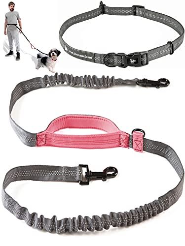 Pet Dreamland Hands Free Dog Leash for Running, Walking, Hiking, Cycling and Training. Bungee Harness with Adjustable Waist Belt, Padded Handle and Reflective Stitching. Small, Medium and Large Dogs von Pet Dreamland