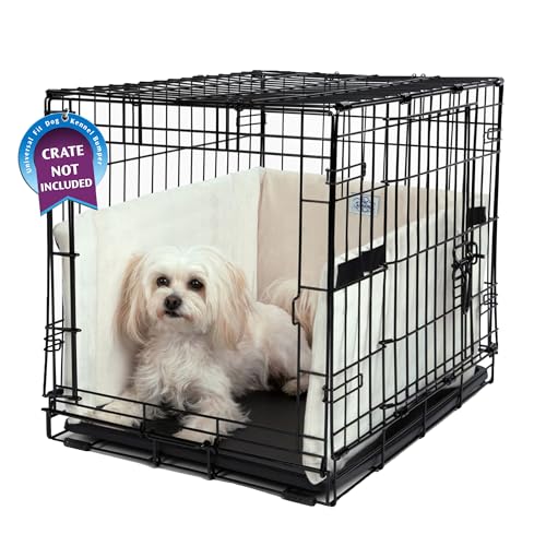 Pet Dreams Luxus-Velours-Stoßfänger, passend für 18, 24, 30, 36, 42, 48 cm, maschinenwaschbar und trocken, schützende und bequeme Hundekäfig-Stoßstangen von Pet Dreams