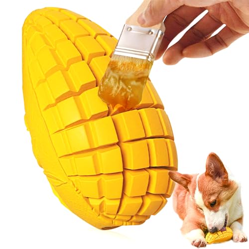 Pet-Fun® Medium Mango – langlebiges Kauspielzeug aus Gummi für Langeweile, robuster Leckerli-Spender, starke Zahnung, Reinigung für mittelgroße/kleine Hunde/Welpen durchschnittliche Kauer von Pet-Fun