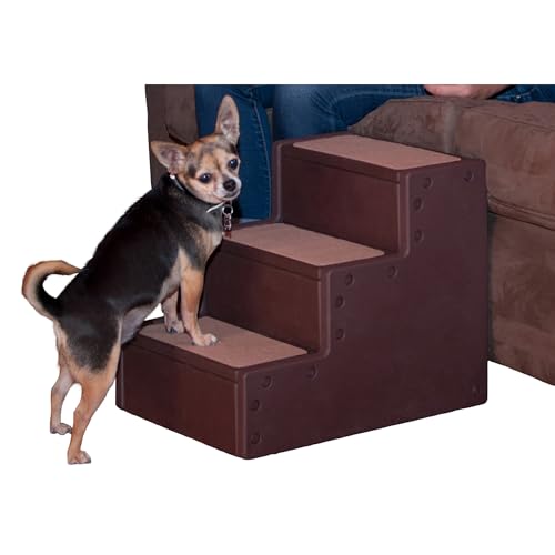 Pet Gear Pet Step III Haustiertreppe für kleine Hunde und Katzen bis zu 22,7 kg, leicht, kein Werkzeug erforderlich, Mokka von Pet Gear