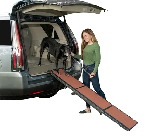 Pet Gear Travel Lite Dreifach-Faltrampe für Hunde, 180cm Länge, trägt 100kg von Pet Gear