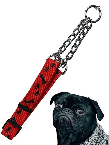 Hundehalsband mit Schnalle, verstellbar, für Hunde, Martingale, verstellbare Trainingshalsbänder für Hunde (rot) von Pet Guru
