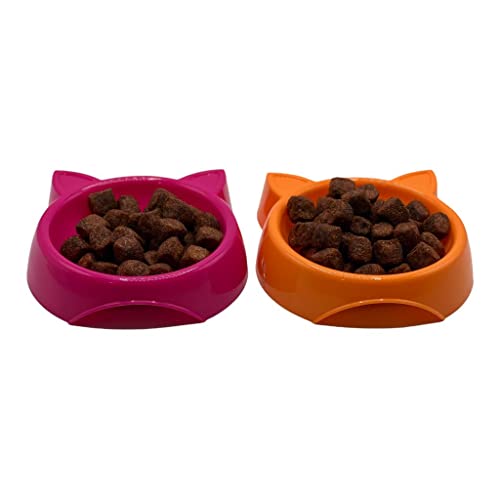 Katzennapf für Kätzchen, Futter und Wasser, 2 Stück (Pink & Orange, 2 Stück) von Pet Guru