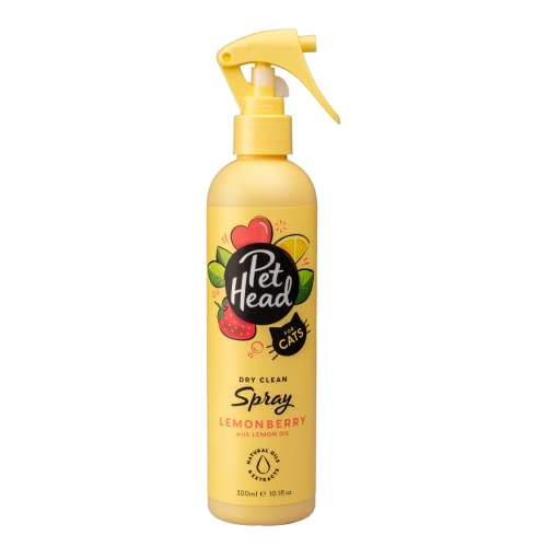 PET HEAD Fellspray für Katzen 300 ml, Felin Good, Zitronenbeeren-Duft, Desodoriert, Pflegt und beruhigt das Fell Ihres Katzens, Hypoallergen, pH-neutral, Vegan & tierversuchsfrei, Sanfte Formel von Company of Animals