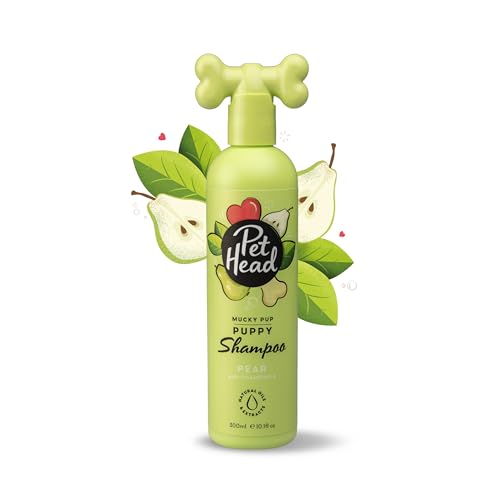 PET HEAD Welpenshampoo 300 ml, Mucky Puppy, Birnenduft, Pflegt und beruhigt das Fell Ihres Hundes, Hypoallergen, pH-neutral, Vegan & tierversuchsfrei, Sanfte Formel für Hunde und Welpen ab 8 Wochen von Company of Animals