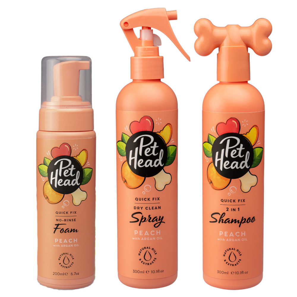 Pet Head Quick Fix - Set 3-teilig (Foam, Shampoo, Spray) von Pet Head