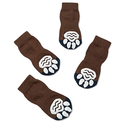 Pet Heroic Indoor Anti-Rutsch Socken für Hunde und Katzen - 6 Größen von S bis 3XL für kleine-riesige Tiere - Pfotenschutz und Traktion Dank Silikon-Gel von Harfkoko