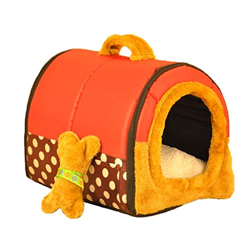 Hundehütte Zwinger Katzennest Waschbar Faltbarer kleiner Hund Mittlere Hundehütte Hundematte Verschiedene Farbauswahl Universell das ganze Jahr über (Farbe : D, größe : 58 * 47 * 45) von Pet House