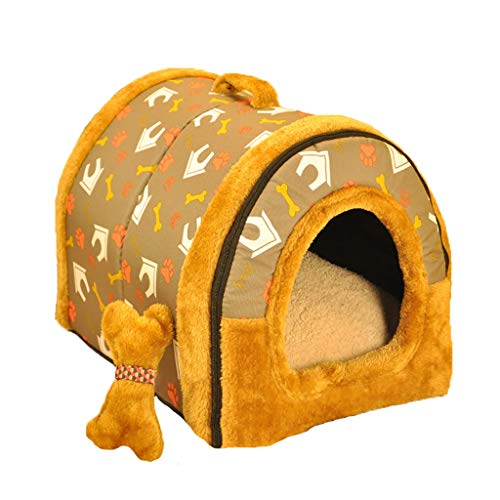 Hundehütte Zwinger Katzennest Waschbar Faltbarer kleiner Hund Mittlere Hundehütte Hundematte Verschiedene Farbauswahl Universell das ganze Jahr über (Farbe : H, größe : 58 * 47 * 45) von Pet House